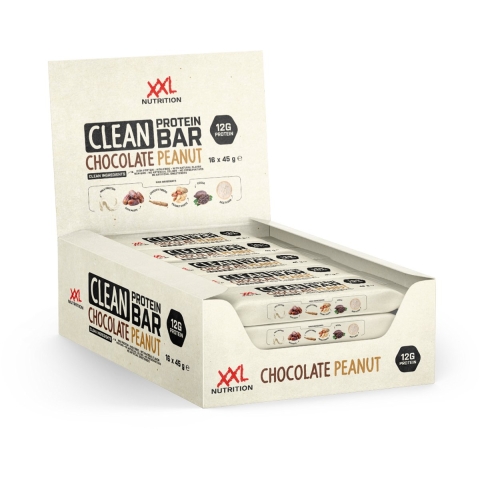 XXL Nutrition Clean Protein Bar Chocolade Pinda 16 x 45 gr