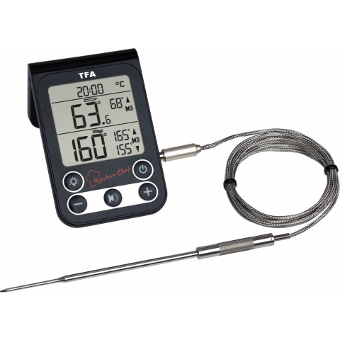 TFA Dostmann 14.1512.01 KÜCHEN-CHEF Barbecuethermometer Zwart