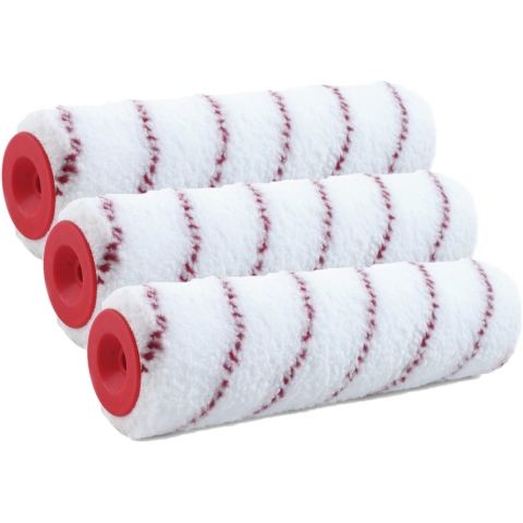 Sorex Muur verfroller - 3x - anti spat - vacht - polyester - geweven - pluisvrij - 7,2 x 18 cm -