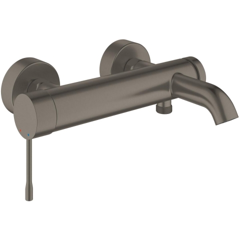 GROHE Essence New Badkraan - met waste - 15 cm - GROHE SilkMove - hard graphite geborsteld
