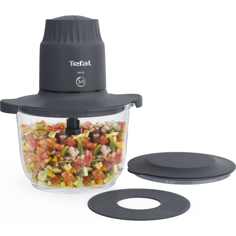 Tefal Choppeo MB6031 - Hakmolen - Glazen Bowl 500 ml - 4 Messen - Zwart