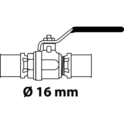 Kirchhoff MS Kogelkraan, blank, 16 mm voor meerlaags composiet Druk op - 988723155