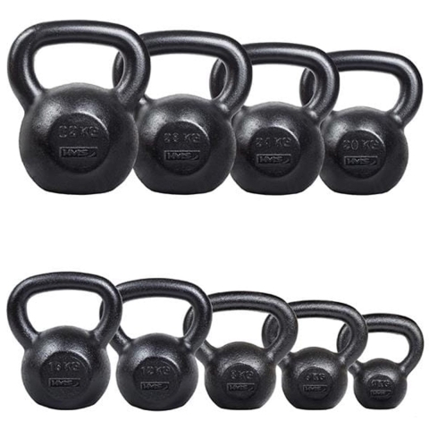 HMS Kettlebell - Gietijzer - 24 kg - Zwart