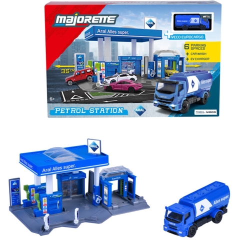 Majorette Petrol Station Aral + 1 Vehicle Tankstationset (model)