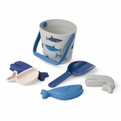 Liewood Strandset -Gilma Shark - Shark/Dove Blue - Liewood - OneSize - Speelgoed