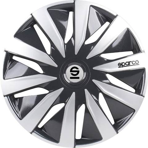 Sparco Lazio - Wieldoppen 14 Inch - Set van 4 - Grijs/zilver
