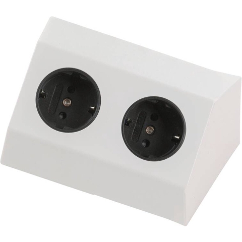 Heitronic 500069 Stekkerdoos Wit, Zilver 1 stuk(s)