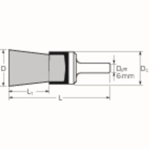 PFERD TOOLS penseelborstel PBG 1919/6 ST 0,25 43207012 10 stuk(s)