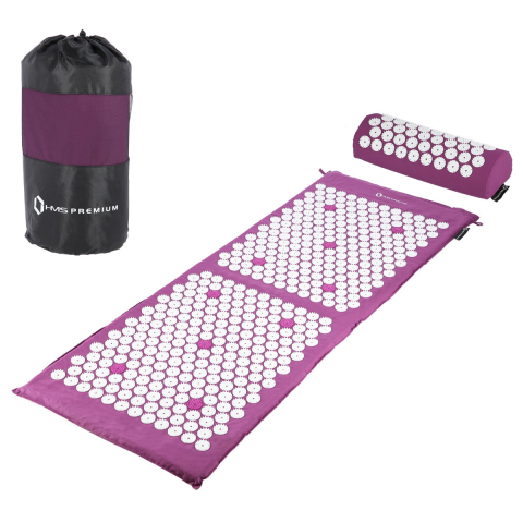 HMS Premium Spijkermat met Spijkerkussen - Paars/Wit