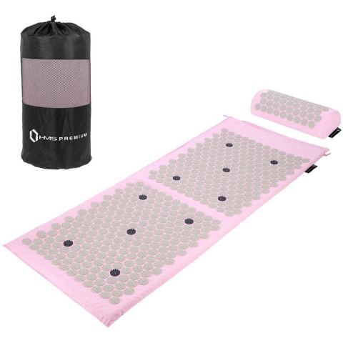 HMS Premium Spijkermat met Spijkerkussen - Geel/Zwart