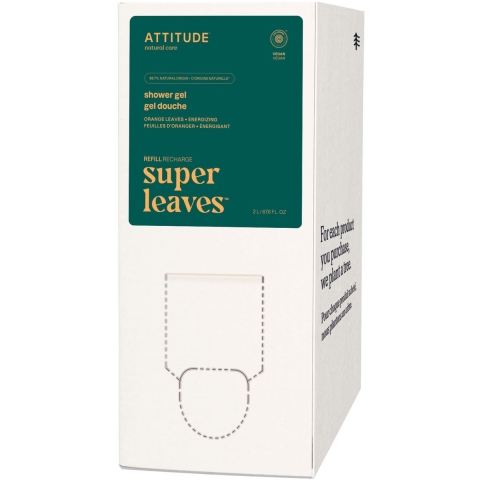 Attitude Super leaves douche gel verkwikkend eco refill 2 liter
