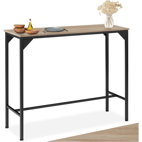 tectake - Bartafel Kerry - eettafel - keukentafel - industrial light - LxBxH 120 x 40 x 100,5 cm - 404339