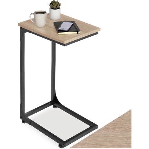 tectake® - Bijzettafel Erie - industrieel - donkerbruin - 40x30x63 cm - 404455