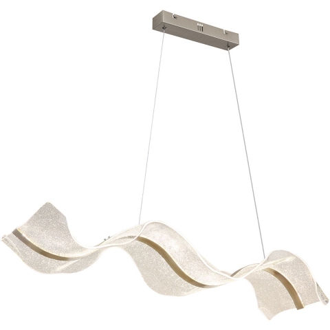 Globo - hanglamp - Saque - nikkel - metaal - grote eettafellamp - LED - 68294H