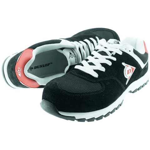 Dunlop Arrow Suède Heren Veiligheidsschoenen Zwart/Rood/Wit