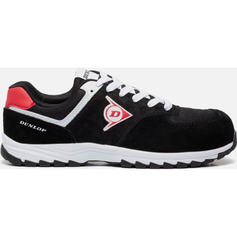 Dunlop Arrow Suède Heren Veiligheidsschoenen Zwart/Rood/Wit