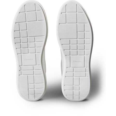 Calvin Klein Bianco Leren Heren Sneaker