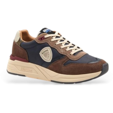 Blauer Blau Polyurethaan Heren Sneaker