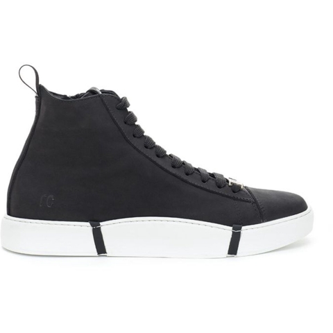 Roberto Cavalli Zwarte Suède Leren Hoge Sneakers