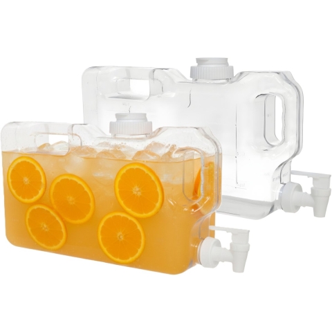 Gerimport Drank / Water dispenser tap - 2x - 4 Liter - kunststof - 40 x 7 x 21 -