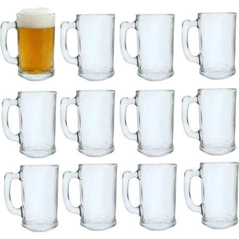 Vicrila Bierpul Munich - 12x - glas - 42 cl - duits bierglas met handvat - klassiek model -