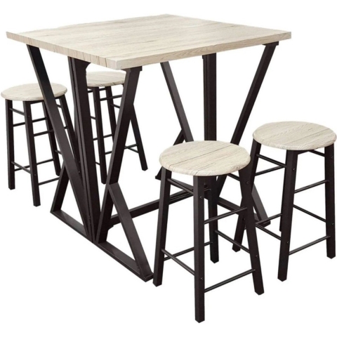 CaliCosy Hoge inklapbare tafel + 4 krukken dock