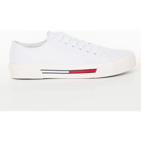 Tommy Hilfiger Tommy Jeans Low Cut Canvas damessneakers in wit