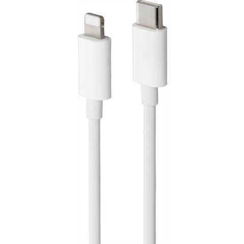 Basetech BT-2347612 USB-kabel USB 2.0 USB-C stekker, Apple Lightning stekker 2.00 m Wit