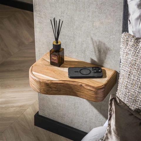 Hoyz nachtkastje organic massief acacia naturel set van 2