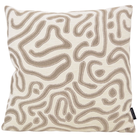 NOVÉE Chenille flow crème | 45 x 45 cm | kussenhoes | velvet/polyester