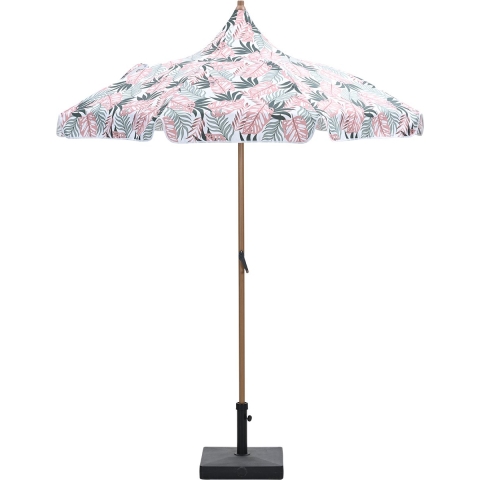 Garden Impressions Aloha stokparasol Ø200 cm light teak look palm forest