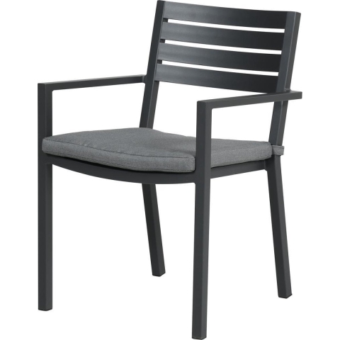 Garden Impressions Oklahoma dining fauteuil carbon black mid grey