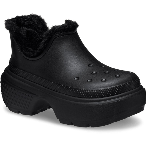 Crocs Stomp Gevoerd Kort Dames Laarzen Zwart