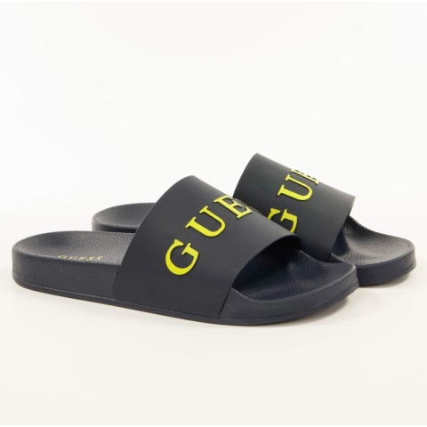 Guess herensandalen met reliëflogo