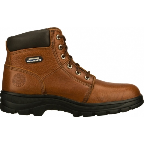 Skechers Heren Workshire Relaxed Fit Veter Veiligheids Enkelbooties
