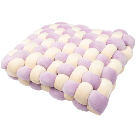 Velvet Vibe kattenkussen Lila/ Beige