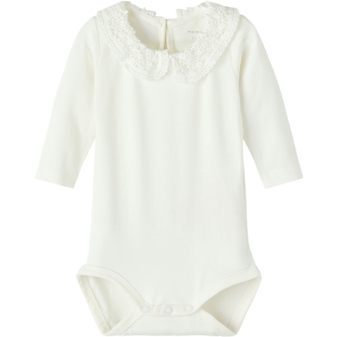 Name It Romper l/s - Noos - NbfTylla - White Alyssum - Name It - 50 - Romper L/S