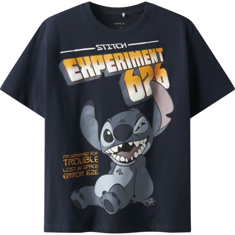 Name It T-Shirt - NkmOraz - Stitch - Navy Blazer - Name It - 11-12 jaar (146-152) - T-Shirts