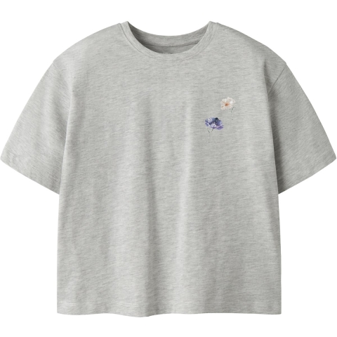 Name It T-Shirt - NkfDarmilla - Light Grey Melange - Name It - 6 jaar (116) - T-Shirts