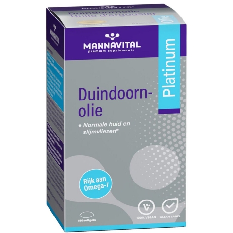 Mannavital Duindoornolie Platinum | 150 capsules