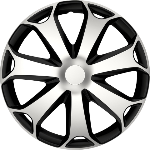 Carpoint Mega - Wieldoppenset - 16 Inch - Zwart/Zilver (4 stuks)