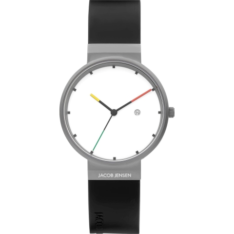 Jacob Jensen Titanium 642 - Design Horloge - 36mm - Witte Wijzerplaat
