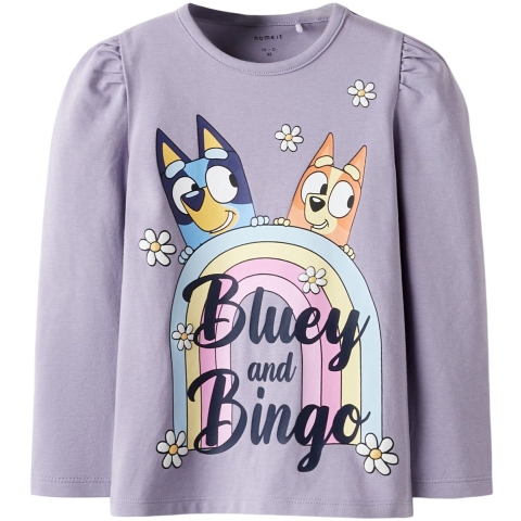 Name It Blouse - Noos - NmfJessie - Bluey - Lavender Gray - Name It - 5 jaar (110) - Shirts