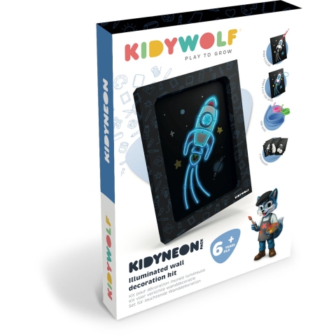 Kidywolf Wanddecoratieset - Kidyneon - Neon Light Creatief - AK - Kidywolf - OneSize - Creatieve Speelset