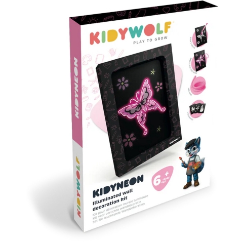 Kidywolf Wanddecoratieset - Kidyneon - Neon Light Creatief - Aan - Kidywolf - OneSize - Creatieve Speelset