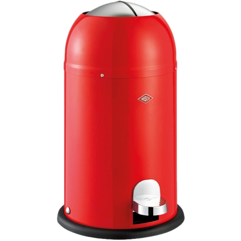 WESCO Kickmaster Junior Prullenbak | Pedaalemmer | 12 Liter | Metaal - Rood | Afvalemmer