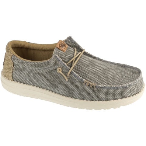 HEYDUDE Instappers Heren Wally Braided Grijs 46 Canvas