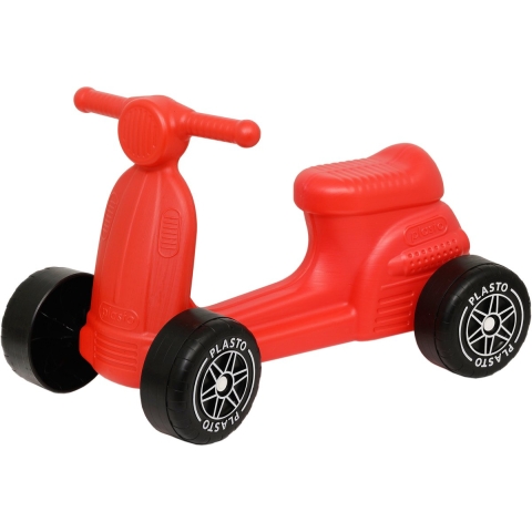 Plasto Scooter met stille wielen - Rood - Plasto - OneSize - Loopfietsen