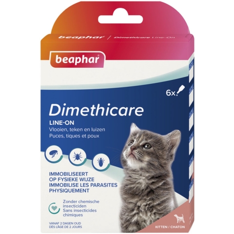 6x Beaphar DIMETHIcare Line-On Kitten 6 stuks