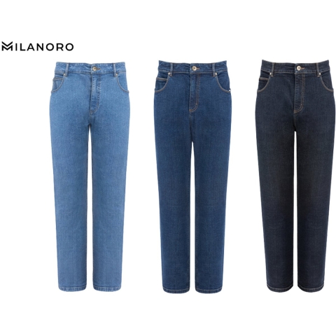 Milanoro - Jeansbroek voor heren - Regular Fit - Lichtblauw - W32 - L30